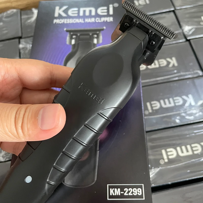 Kemei 2299-Tondeuse à cheveux sans fil pour barbier 0mm, machine de découpe et finition électrique professionnelle – Image 2