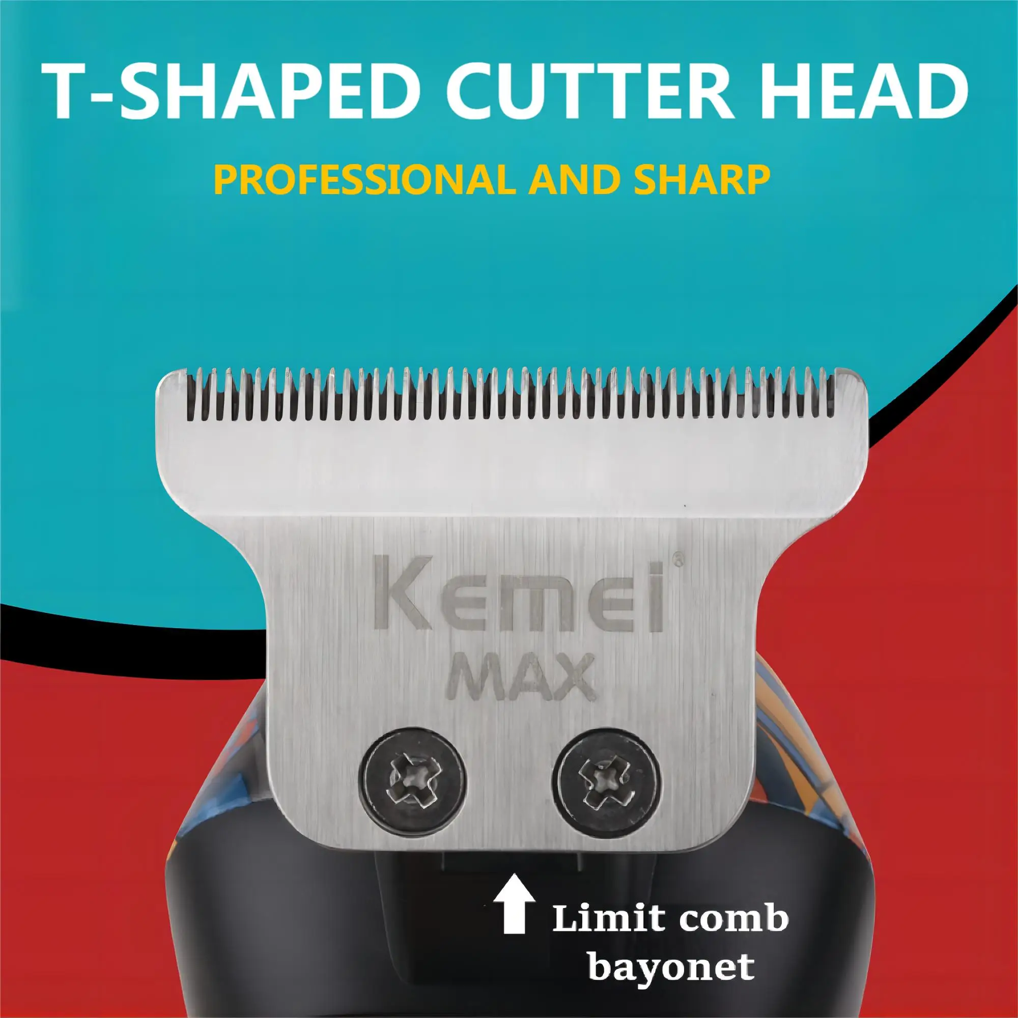 Kemei-5090 tondeuses à cheveux avec affichage numérique, poussoir de barbier professionnel pour hommes, tondeuse à cheveux électrique à motif Graffiti aléatoire – Image 3